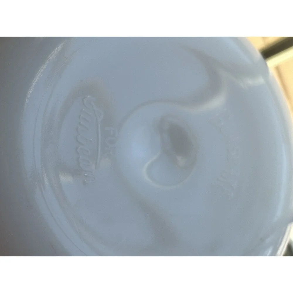 Vintage Glasbake Made‎ for Sunbeam Large White Milk Glass Mixer Mixing Bowl